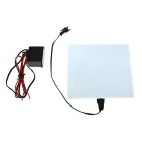   Világító fólia 10x10 cm 12V vágható, lukasztható, ragasztható FEHÉR, világoskék, kék, piros zöld sárga szín - elektrolumineszcens fólia