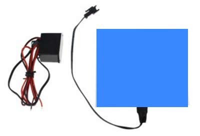 Luminous film 10x10 cm 12V can be cut, glued, glued white, light blue, BLUE, red green yellow color - electroluminescent film
