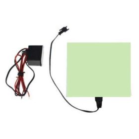   Világító fólia 10x10 cm 12V vágható, lukasztható, ragasztható sárga szín - elektrolumineszcens fólia