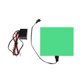   Világító fólia 10x10 cm 12V vágható, lukasztható, ragasztható zöld szín - elektrolumineszcens fólia