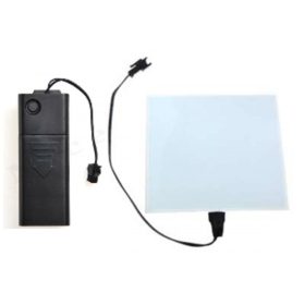  Világító fólia 10x10 cm 3V vágható, lukasztható, ragasztható fehér szín - elektrolumineszcens fólia