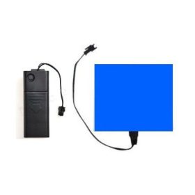   Világító fólia 10 x 10 cm 3V vágható, lukasztható, ragasztható kék szín - elektrolumineszcens fólia