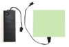 Világító fólia 10 x 10 cm 3V vágható, lukasztható, ragasztható sárga szín elektrolumineszcens fólia