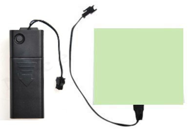 Világító fólia 10 x 10 cm 3V vágható, lukasztható, ragasztható sárga szín elektrolumineszcens fólia