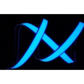   Világító fólia szalag 12 cm hosszú 12 voltos, vágható, lukasztható, ragasztható hideg KÉK szín - elektrolumineszcens fólia