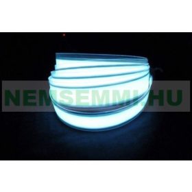   Világító fólia szalag 60 cm hosszú 3 voltos, vágható, lukasztható, ragasztható HIDEG FEHÉR - elektrolumineszcens fólia