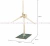 Wooden wind wheel model. Solar powered model. Blade diameter: 28 cm, height 32 cm