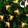 Solar string lights 5 meters 20 pcs warm white bee LED outdoor lighting waterproof decoration