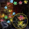 Solar string lights 7 meters 50 pcs purple flower LED outdoor lighting waterproof decoration solar lighting