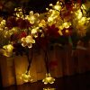 Solar string lights 7 meters 50 pcs purple flower LED outdoor lighting waterproof decoration solar lighting
