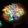 Solar string lights 7 meters 50 colorful flowers LED outdoor lighting waterproof decoration solar lighting