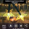 Solar String Lights 5/7/12m 20/50/100 LED Warm White Star Shape Outdoor Lighting Waterproof Christmas Decoration 2 Mode Solar Lighting