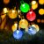 Napelemes fényfüzér 7 m 50LED színes kültéri világítás vízálló karácsonyi dekoráció, szolár világítá
