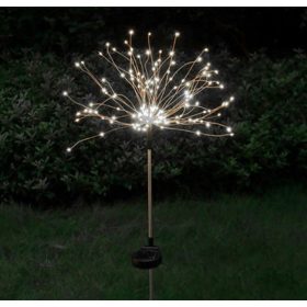   Napelemes földbe szúrható tüzijáték világítás 90/120/150 LED vízálló karácsonyi dekoráció szolár csillagszóró fény