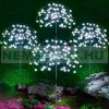 Solar Ground Fireworks Lighting 90/120/150 LED Waterproof Christmas Decoration Solar Sparkler Light