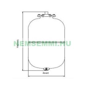   Fűtési rendszer tágulási tartály 12 liter, EPDM gumi membránnal piros színben