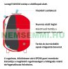 Fűtési rendszer tágulási tartály 2000 liter, butyl gumi membránnal piros színben