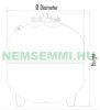 Heating system expansion tank 50 liters, vertical design, with EPDM rubber membrane in red color