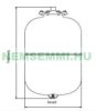 Heating system expansion tank 8 liters, with EPDM rubber membrane in red color