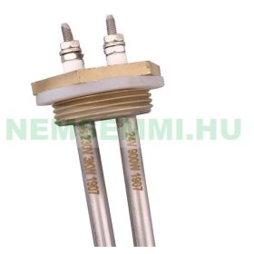   Fűtőbetét cekász 24 V 900 W vagy 230 V 3000 W 1+1/4" rozsdamentes fűtőpatron szélturbina vagy napelem rendszerhez is