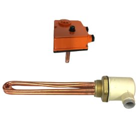   Fűtőbetét 230V 3000W fűtőpatron, külső termosztáttal, 1½" azaz 6/4" cekász 3 kW