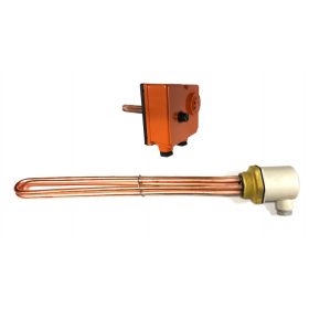   Fűtőbetét 230V 6000W fűtőpatron, külső termosztáttal, 1½" azaz 6/4" cekász 6 kW