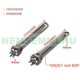 fűtőbetét cekász egyenáramú 48V 600W  1