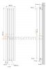 Modern design radiator 260x1400 mm 492W anthracite color central connection special elongated and narrowed, stylish appearance