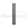 Modern design radiator 260x1800 mm 623W anthracite color central connection special elongated and narrowed, stylish appearance