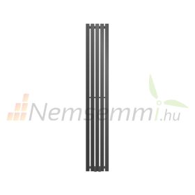   Modern design radiátor 260x1800 mm 623W antracit szín középső bekötés különleges hosszított és keskenyített, stílusos megjelenés