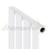 Modern design radiátor 260x1800 mm 623W fehér szín középső bekötéssel padló csatlakozással és termosztáttal különleges hosszított és keskenyített formatervezés, stílusos megjelenés