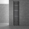 Towel radiator 300x1800 mm anthracite single row - straight version central connection