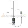 Towel dryer radiator 300x1800 mm anthracite with 900W heating insert single row - straight version end connection