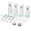 Towel radiator 300 x 1800 mm 555W white single row - straight version with side connection