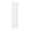 Towel dryer radiator 300x1800 mm white 555W single row - straight version edge connection