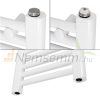 Towel dryer radiator 300x1800 mm white 555W single row - straight version edge connection