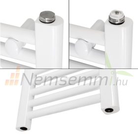   Törölközőszárító radiátor 300x1800 mm fehér 555W egysoros - egyenes változat szélső csatlakozás