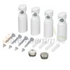 Towel dryer radiator 300x1800 mm white 555W single row - straight version edge connection