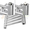 Towel dryer radiator 300x1800 mm chrome 367W single row - straight version edge connection