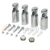 Towel dryer radiator 300x1800 mm chrome 367W single row - straight version edge connection