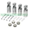 Towel radiator 300x800 mm chrome straight version with central connection