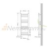 Towel radiator 300x800 mm anthracite single row - straight version with end connection
