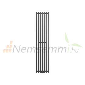   Modern design radiátor 370x1600 mm  781W antracit szín középső bekötésű különleges hosszított és keskenyített, vízszintesen is felszerelhető, stílusos megjelenés