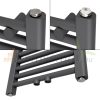 Towel radiator 400x1200 mm anthracite single row - curved version with central connection