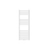 Towel radiator 400x1200 mm white single row - curved version with central connection