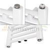 Towel radiator 400x1200 mm white single row - curved version with central connection
