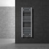 Towel dryer radiator 400x1200 mm chrome single-row straight version with central connection