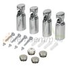 Towel dryer radiator 400x1200 mm chrome single-row straight version with central connection
