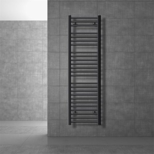 Towel dryer radiator 400x1500 mm anthracite single row - with curved edge connection