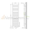 Towel dryer radiator 400x1500 mm anthracite single row - with curved central connection